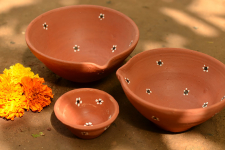 Diya { 1Large + 1Medium + 1Small Diya }